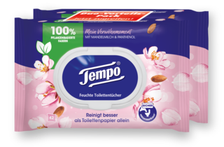 Tempo Feuchte Toilettentücher "Mein Verwöhnmoment" - Mandelmilch & Panthenol