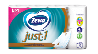 Zewa Туалетная бумага Just1, 4 слоя