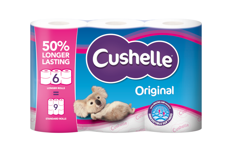 Cushelle Original 50% Longer Lasting Toilet Tissue