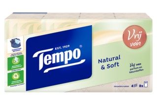Tempo Natural & Soft zakdoekjes