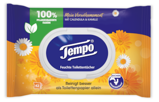 Tempo Feuchte Toilettentücher "Mein Verwöhnmoment" - Kalendula & Kamille