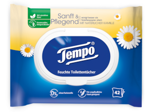 Tempo Feuchte Toilettentücher "sanft&pflegend"