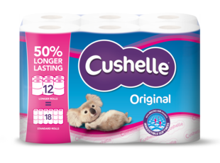 Cushelle Original 50% Longer Lasting Toilet Tissue