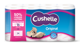 Cushelle Original 50% Longer Lasting Toilet Tissue