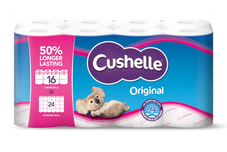 Cushelle Original 50% Longer Lasting Toilet Tissue