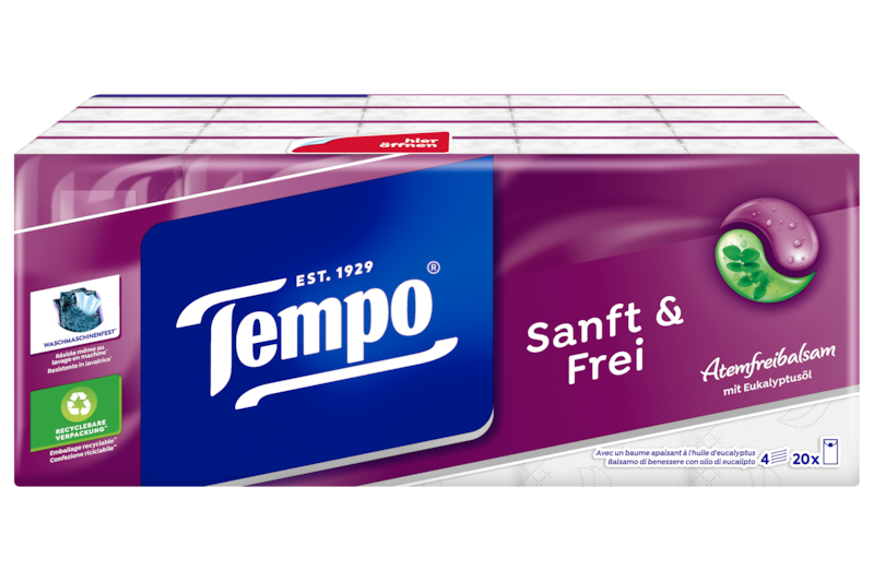 Tempo Taschentücher sanft und frei