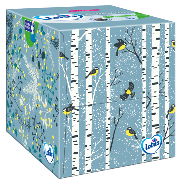 Boîte De Mouchoirs Lotus Pure Natural - 80 Mouchoirs, Sans Parfum Ni Colorant, Ouverture En Papier Recyclable