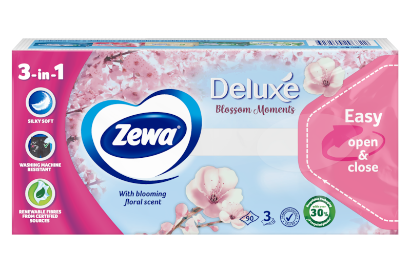 Slider main image for Zewa Deluxe Blossom Moments papír zsebkendő 1