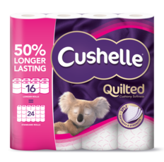 Cushelle Quilted 50% Longer Lasting Toilet Tissue