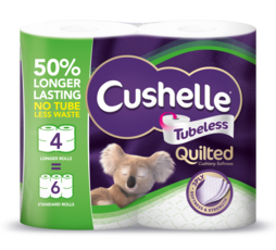 Cushelle Quilted Tubeless Toilet Tissue