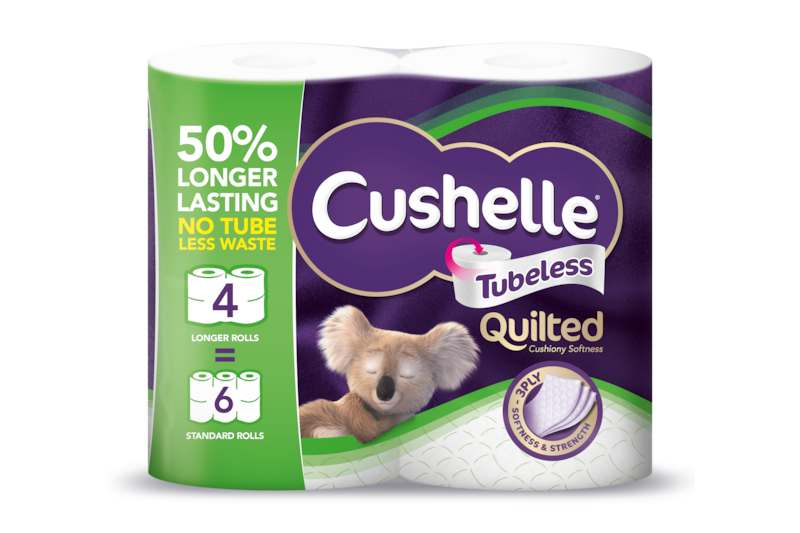 Cushelle Quilted Tubeless Toilet Tissue
