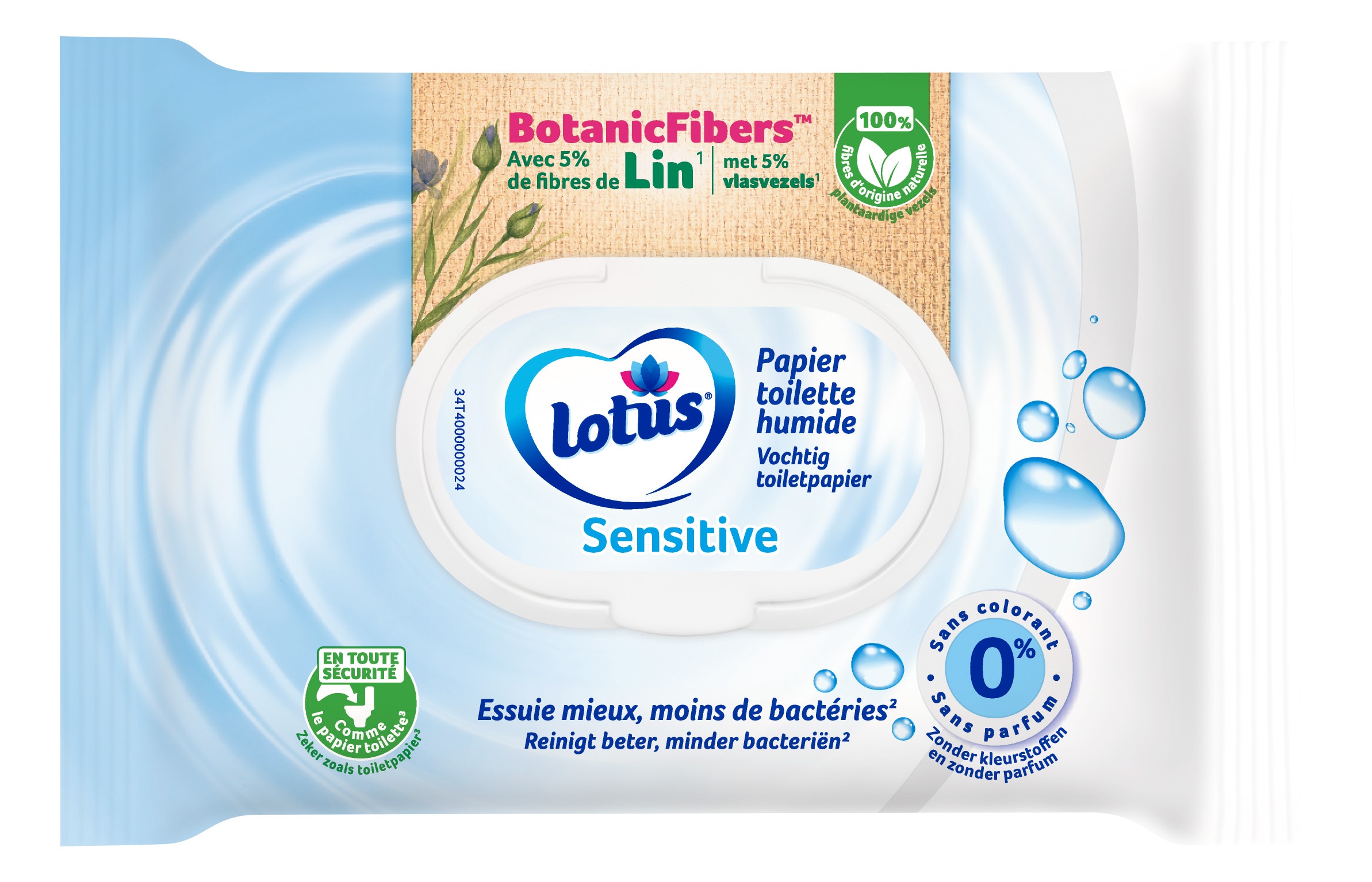 Papier toilette humide Lotus