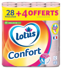 Lotus Papier toilette Confort Rose ou Blanc