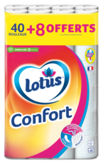 Lotus Papier toilette Confort Rose ou Blanc