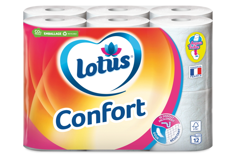 Livraison à domicile Lotus Papier toilette confort sans tube, 6 rouleaux
