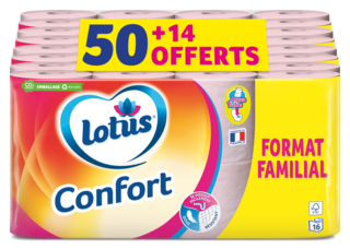 Lotus Papier toilette Confort Rose ou Blanc