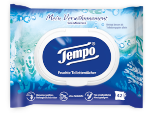 Tempo Feuchte Toilettentücher „Mein Verwöhnmoment – Sea Minerals“