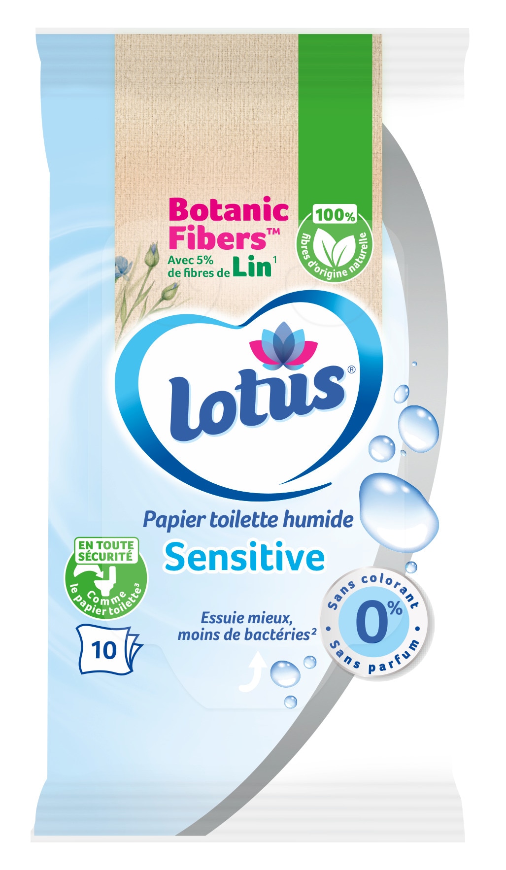 Papier toilette humide Lotus