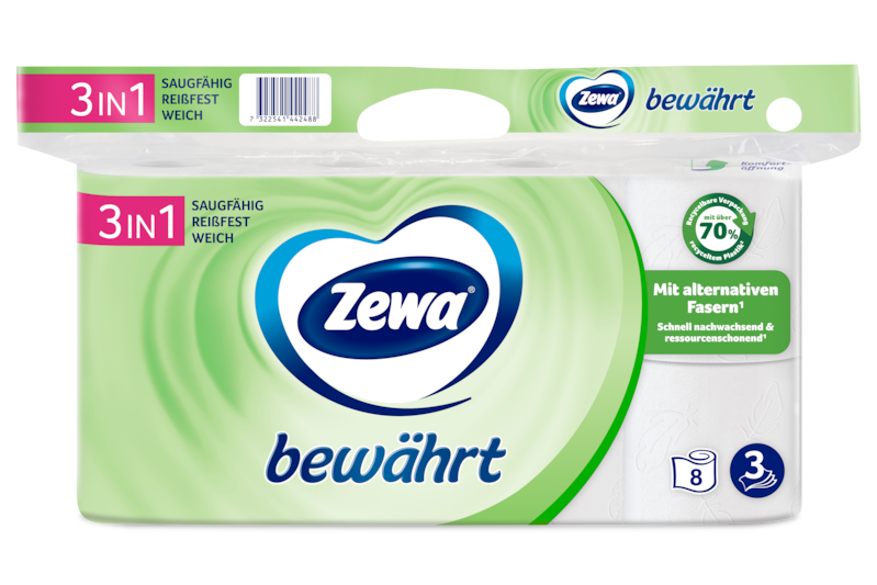 Zewa bewährt mit Stroh-Anteil
