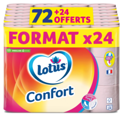 Lotus Papier toilette Confort Rose ou Blanc