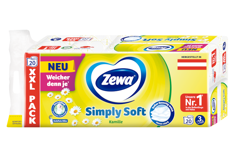 Slider main image for Zewa Simply Soft Kamille mit GeruchStop 2