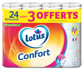Lotus Papier toilette Confort Rose ou Blanc