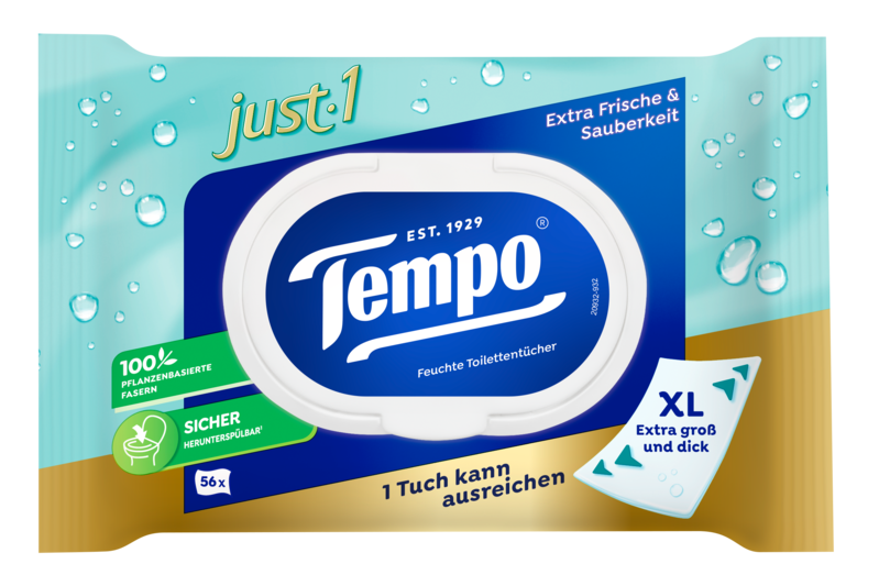 Slider main image for Tempo Just 1 Feuchtes Toilettenpapier 1