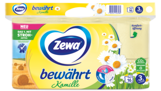 Zewa bewährt Kamille mit Stroh-Anteil