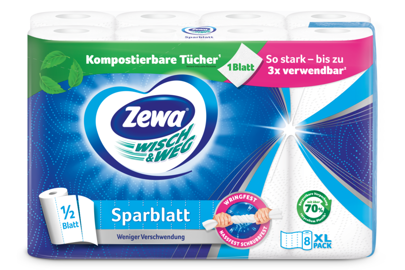 Slider main image for Zewa Wisch&Weg Sparblatt Küchenrolle 2
