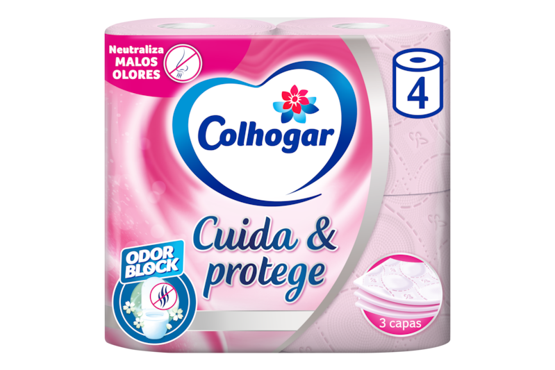 Colhogar Papel Higiénico Cuida & Protege rosa