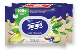 Tempo Feuchte Toilettentücher "Mein Verwöhnmoment" - Avocado & Shea Butter