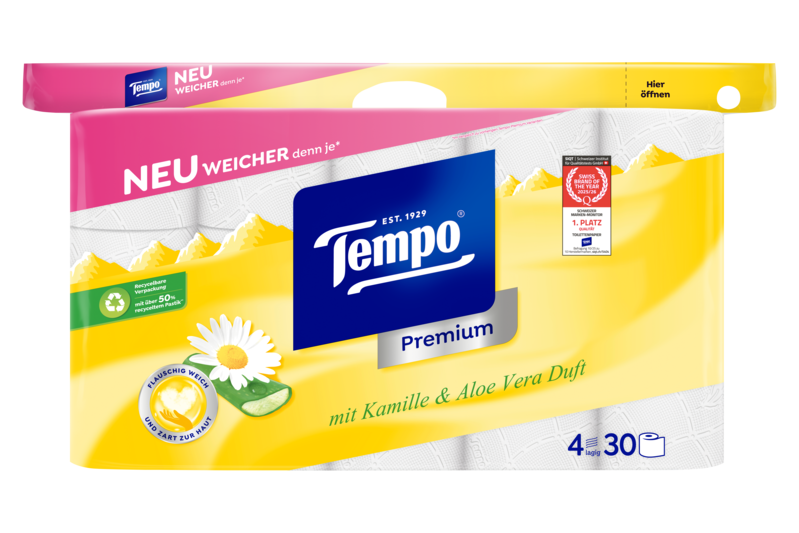 Slider main image for Tempo WC Papier Premium mit Kamille und Aloe Vera Duft 4-lagig 2