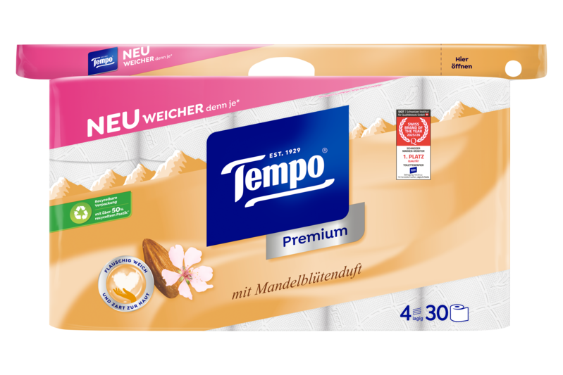 Slider main image for Tempo WC Papier Premium mit Mandelblütenduft 4-lagig 2