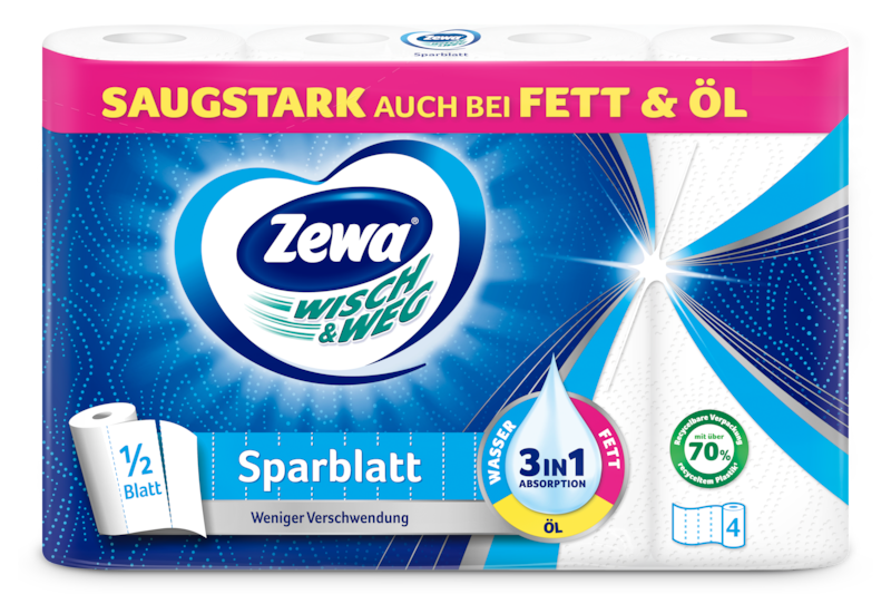 Slider main image for Zewa Wisch&Weg Sparblatt Küchenrolle 1