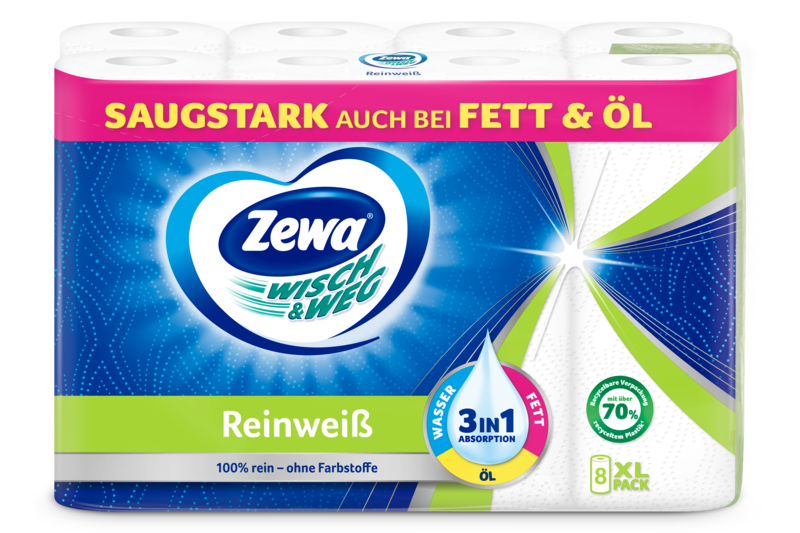 Slider main image for Zewa Wisch&Weg Reinweiss Küchenpapier 2