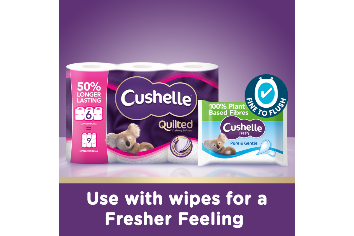 Cushelle Quilted 50 Longer Lasting Toilet Tissue Cushelle