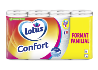 Lotus Papier toilette Confort Rose ou Blanc
