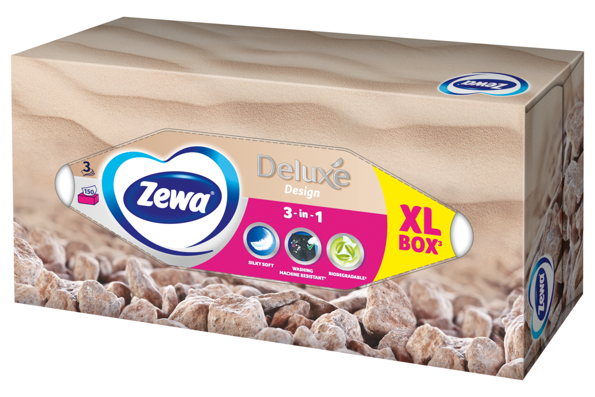 Zewa Deluxe Design dobozos papír zsebkendő - Zewa