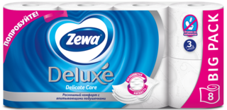 Zewa Туалетная бумага Deluxe Белая, 3 слоя