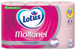 Lotus Papier toilette Moltonel Rose ou Blanc