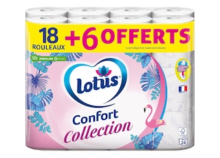 Lotus Papier toilette Confort Collection Blanc ou Lilas