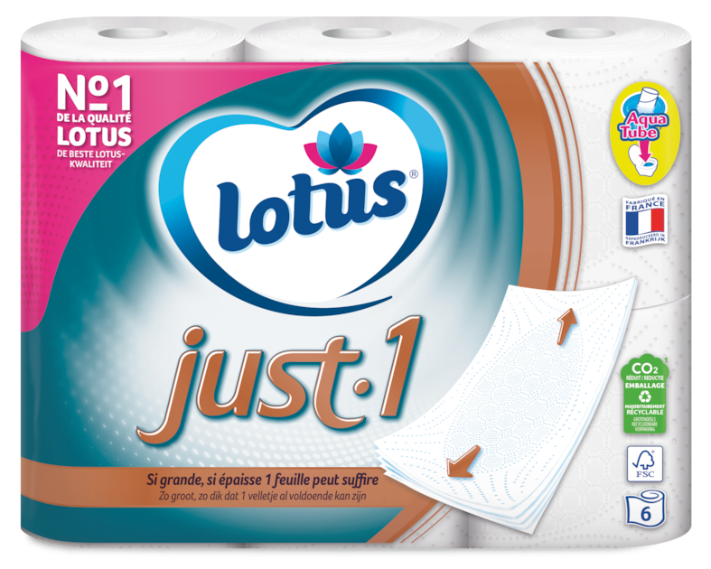 een Gronden Purper Lotus Just-1 toiletpapier - Lotus