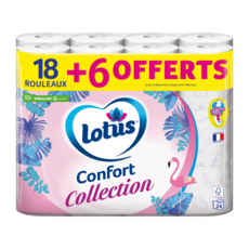 Lotus Papier toilette  Confort Collection Blanc ou Lilas