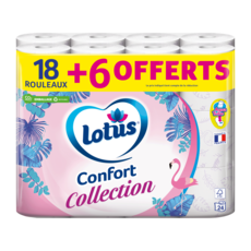 Lotus Papier toilette Confort Collection Blanc ou Lilas