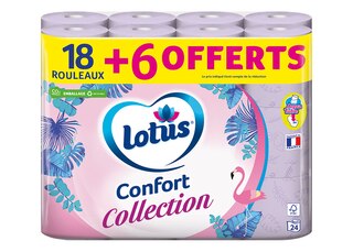 Lotus Papier toilette Confort Collection Blanc ou Lilas