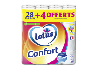 Lotus Papier toilette Confort Rose ou Blanc