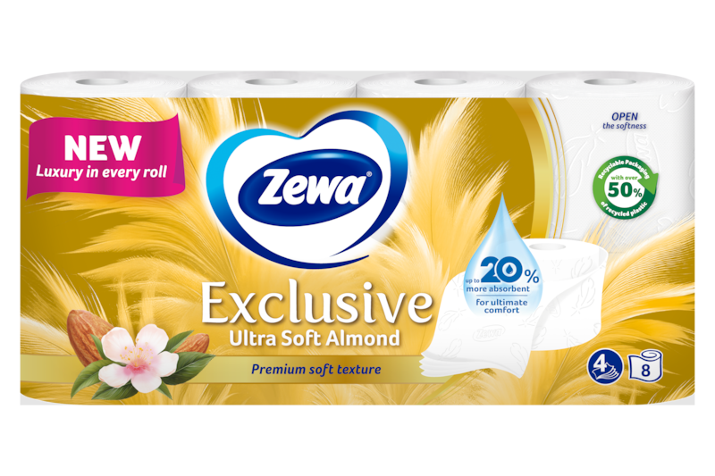 Zewa Exclusive Ultra Soft Almond toalettpapír
