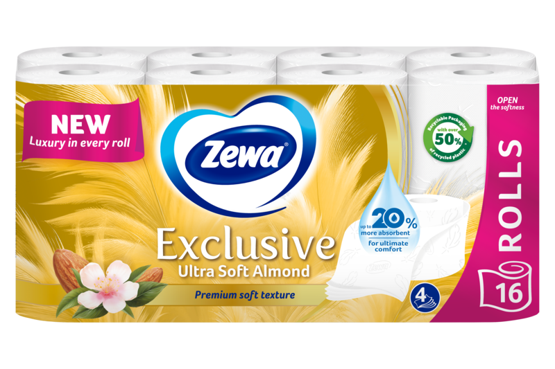 Zewa Exclusive Ultra Soft Almond toalettpapír
