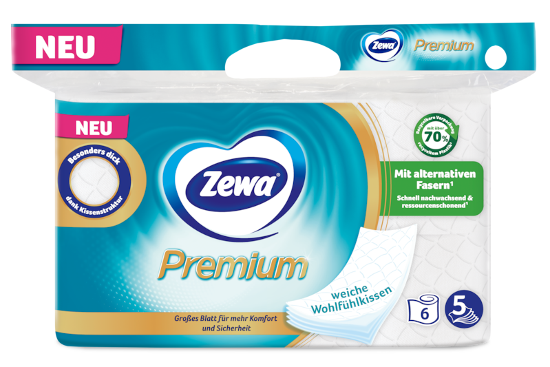 Slider main image for Zewa Premium 5-lagiges Toilettenpapier mit Stroh 2