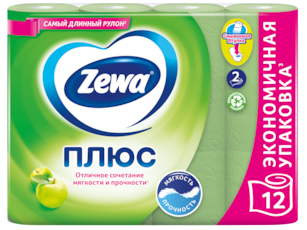 Zewa Туалетная бумага Плюс Яблоко, 2 слоя